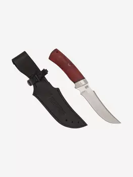 Нож Златоутовский оружейный завод Сокол (сталь VG 10, карельская берёза стабилизированная/ал.) нож для охоты, разделочный нож, Красный