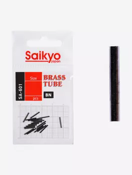 Обжимные трубки для поводков Saikyo SA-601 ( 1упк. по 20шт.) на леску, поводочный материал, флюокарбон для зимней и летней рыбалки., Черный