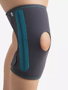 Ортез на колено с пружинными ребрами, детский, Серый