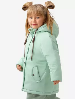 Пальто демисезонное оверсайз светло-зеленое Button Blue, Зеленый