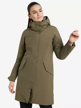 Пальто пуховое женское Jack Wolfskin Cold Bay, Зеленый, размер 44