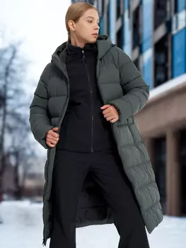 Пальто пуховое женское Jack Wolfskin Frozen Palace, Зеленый