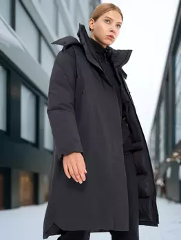 Пальто пуховое женское Jack Wolfskin Luisenplatz, Серый