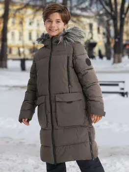 Пальто утепленное для мальчиков Outventure, Коричневый