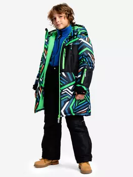 Пальто зимнее с капюшоном мультицвет Button Blue, Мультицвет