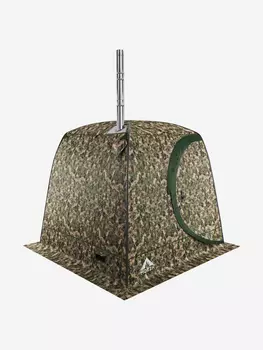 Палатка баня MORZH LUX с 2-мя окнами, зеленый/коричневый, Зеленый