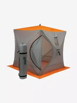 Палатка куб 1,8х1,8 для зимней рыбалки (4серый/1оранжевый) Helios, Серый