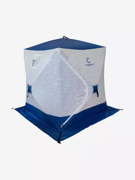 Палатка зимняя куб Следопыт 1,5 х1,5 м,Oxford 210D PU 1000, S по полу 2,2 кв.м, цвет синий, белый., Синий