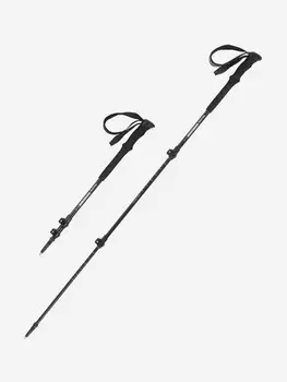 Палки треккинговые, алюминиевые, ST03, черные (2 шт.), Черный
