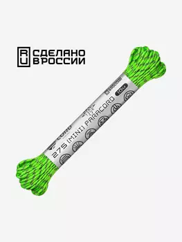 Паракорд 275 (мини) CORD nylon 10м RUS световозвращающий (neon green), Зеленый