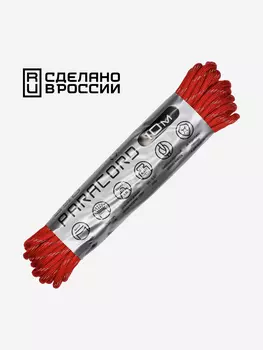 Паракорд 550 CORD nylon 10м RUS световозвращающий (red), Красный