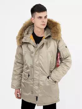Парка зимняя мужская Slim Fit N-3B Alpha Industries, Бежевый