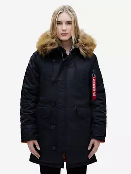 Парка зимняя женская N-3B W Alpha Industries, Черный