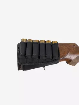 Патронташ на приклад Хольстер 12,16,20к. неопрен, Черный