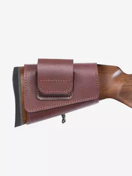 Патронташ на приклад Хольстер с чехлом под зап.маг.3-5п кал.REM223 и аналоги до 60мм кожа коричневый, Коричневый