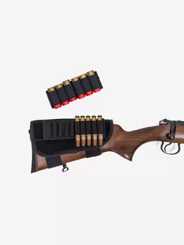 Патронташ на приклад Хольстер универсальный кал. 12, 16, 20, 7.62к. неопрен, Черный