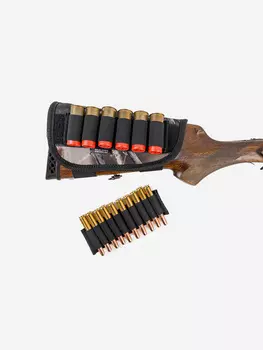 Патронташ на приклад Хольстер универсальный кал. 12, 16, 20, 7.62к. неопрен кмф, Мультицвет