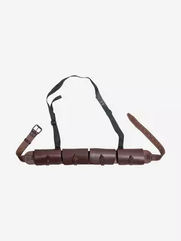 Патронташ поясной Хольстер закрытый 20п. 12к. Эконом иск. кожа, Коричневый