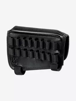 ПАТРОНТАШ С ГРЕБНЕМ НА ПРИКЛАД RISERVA НА 8 ПАТРОНОВ ВЫСОТА ГРЕБНЯ 2,5 СМ КОЖА ЧЕРНЫЙ, Черный