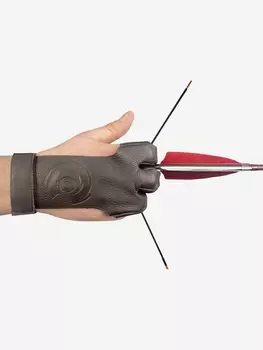 Перчатка для стрельбы из лука Centershot (кожа soft) L, Коричневый
