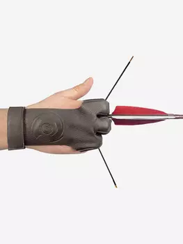 Перчатка для стрельбы из лука Centershot (кожа soft) XL, Коричневый