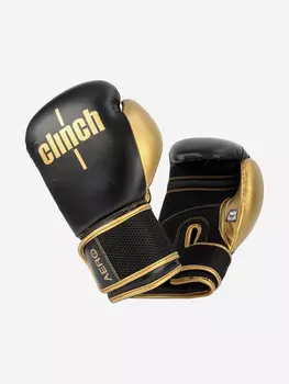 Перчатки боксерские Clinch Aero 2.0 черно-золотые, Черный