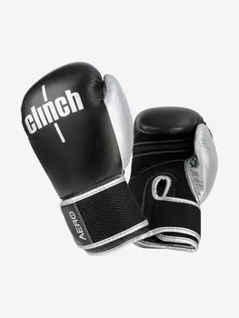 Перчатки боксерские Clinch Aero 2.0 черно-серебристые, Черный