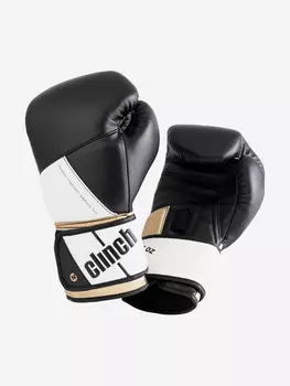 Перчатки боксерские Clinch Pro NF черно-бело-золотые, Черный