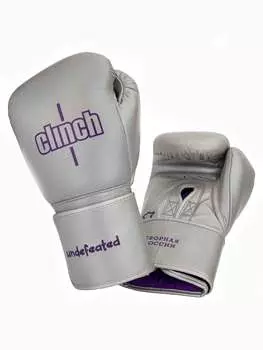 Перчатки боксерские Clinch Undefeated Russian Team серебристые, Серебряный