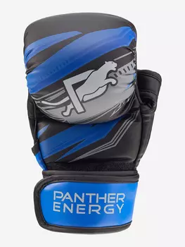 Перчатки ММА SERIES ELECTRICAL BLUE PANTHER ENERGY, Черный