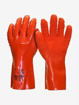 Перчатки рыболовные Петроканат РЫБАК 30 см, оранжевые, 1 пара (для промышленной морской ловли), Оранжевый