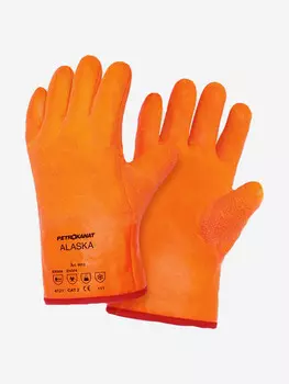 Перчатки рыболовные зимние Петроканат ALYASKA 30 см, крага, оранжевые, 1 пара (для промышленной морской ловли), Оранжевый