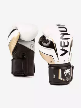 Перчатки Venum Elite Evo Wite/Gold, Белый