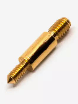 Переходник ЧИСТОGUN латунь, папа/папа, 5/40 на 8/32, Желтый