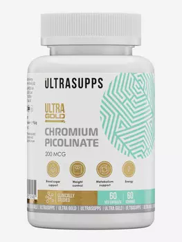 Пиколинат хрома Ultrasupps Ultra Gold, 60 шт, Белый