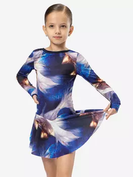 Платье детское ШарЛиС для танцев и гимнастики Wind blue, Синий