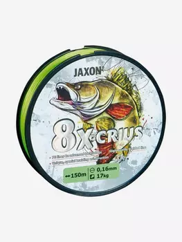 Плетеный шнур для рыбалки Jaxon Crius 8x неоново зеленый 150 метров 0.12 мм 10 кг, Зеленый