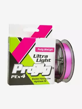 Плетеный шнур для рыбалки ProJig UltraLight 0,05 мм, 2,2 кг, 150 м, розовый, Розовый