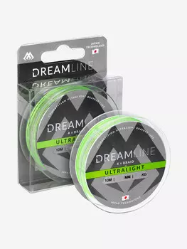 Плетеный шнур Mikado DREAMLINE Ultralight 0.035 fluo green (10 м) - 2.53 кг., Зеленый