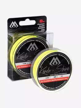 Плетеный шнур Mikado KENDO SHINE 8-x HDPE 0.08 yellow (150 м) 5,71 кг., Желтый