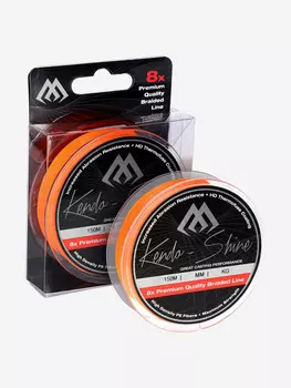 Плетеный шнур Mikado KENDO SHINE 8-x HDPE 0.23 orange (150 м) 21,75 кг., Оранжевый