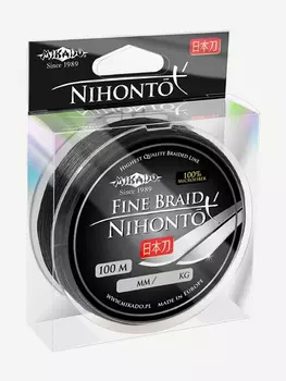 Плетеный шнур Mikado NIHONTO FINE BRAID 0,30 black (100 м) - 29,60 кг., Черный