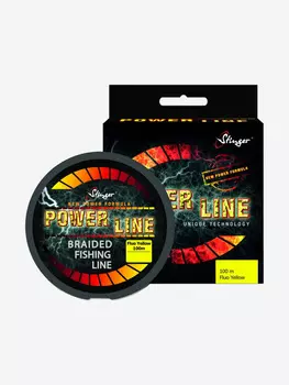 Плетеный шнур Stinger PowerLine 100 m, Fluo Yellow, 0,18 мм, Желтый