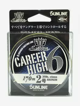 Плетёный шнур Sunline CAREER HIGH 6 HG #2.0/35lb 170m Yellow, Желтый