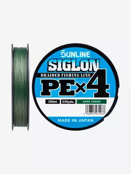 Плетёный шнур Sunline SIGLON PEx4 300m Dark Green, Зеленый