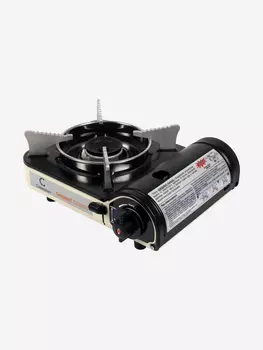 Плита газовая туристическая Следопыт - Compact, с защитой от избыточного давления., Черный