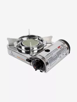 Плита газовая туристическая Следопыт - Spark, керамическая, с защитой от избыточного давления., Серебряный