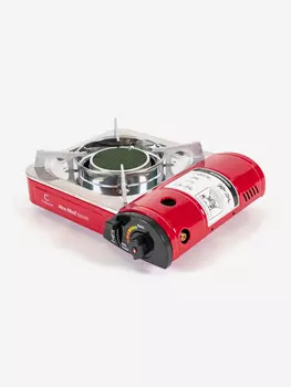 Плита газовая туристическая Следопыт - UltraEffect, керамическая, с переходником., Красный