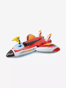 Плот для плавания «Самолет» с водной пушкой от 3 лет INTEX, Красный