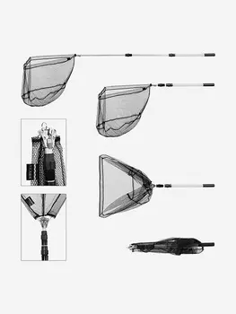 Подсачек 5960150 60х60х60 см треугольный складная голова, Мультицвет